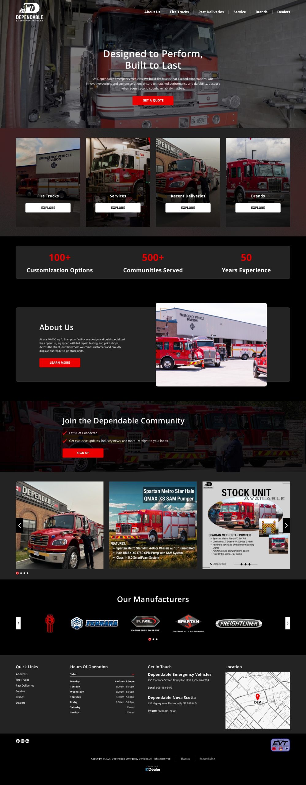 Dependable Emergency Vehicles