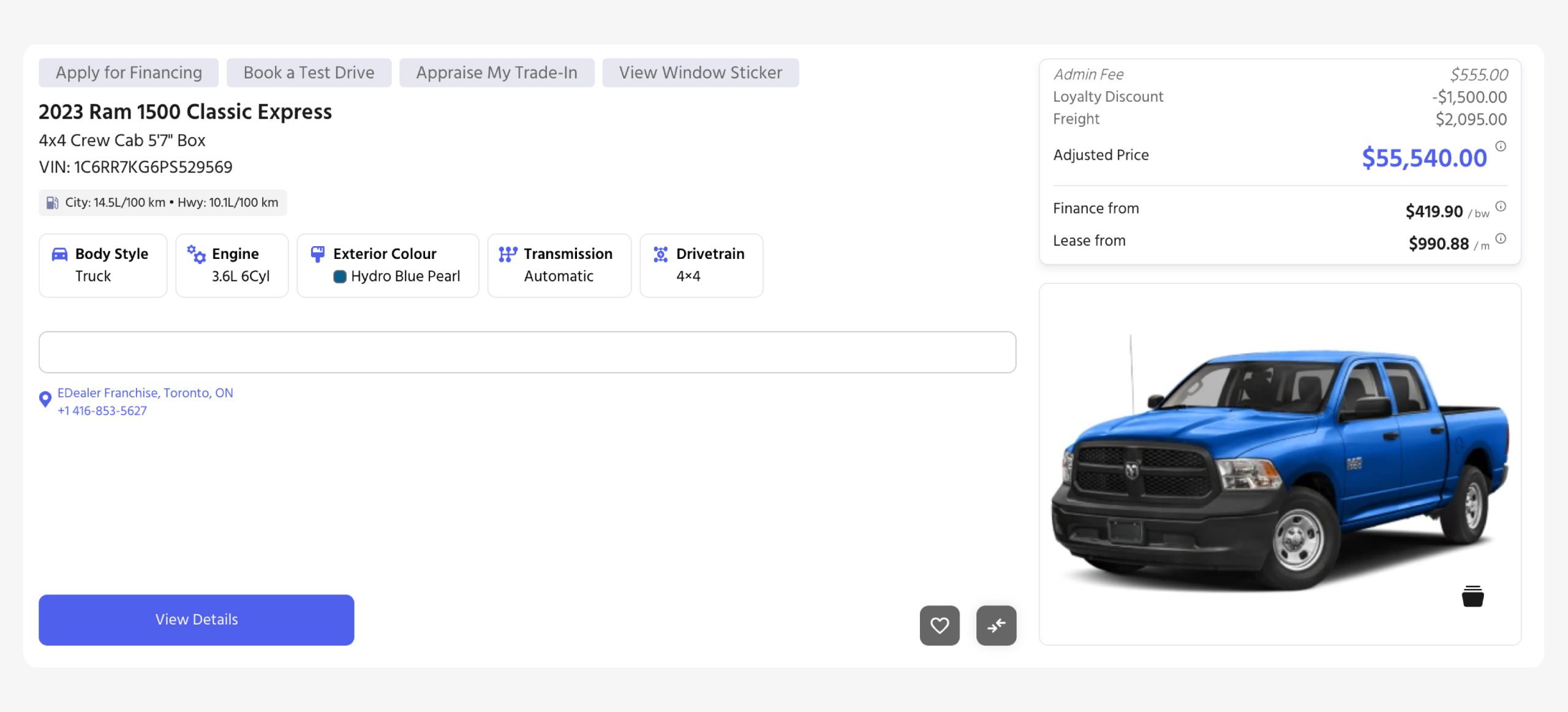 Screenshot of the decimal pricing update feature.