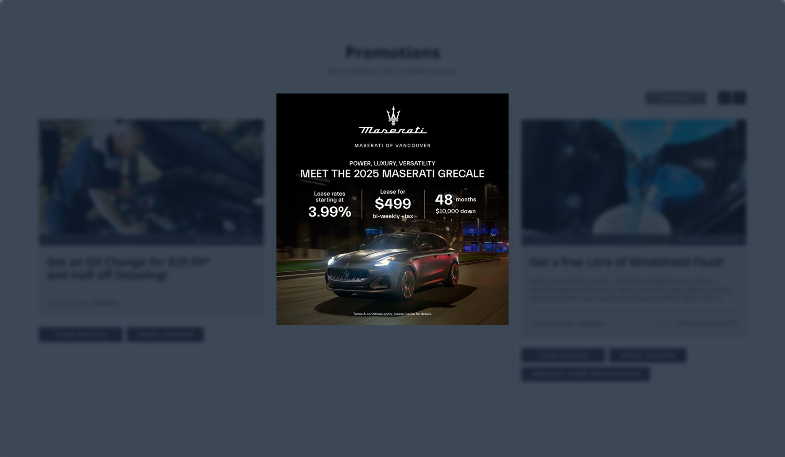 Exemple de promotion Maserati