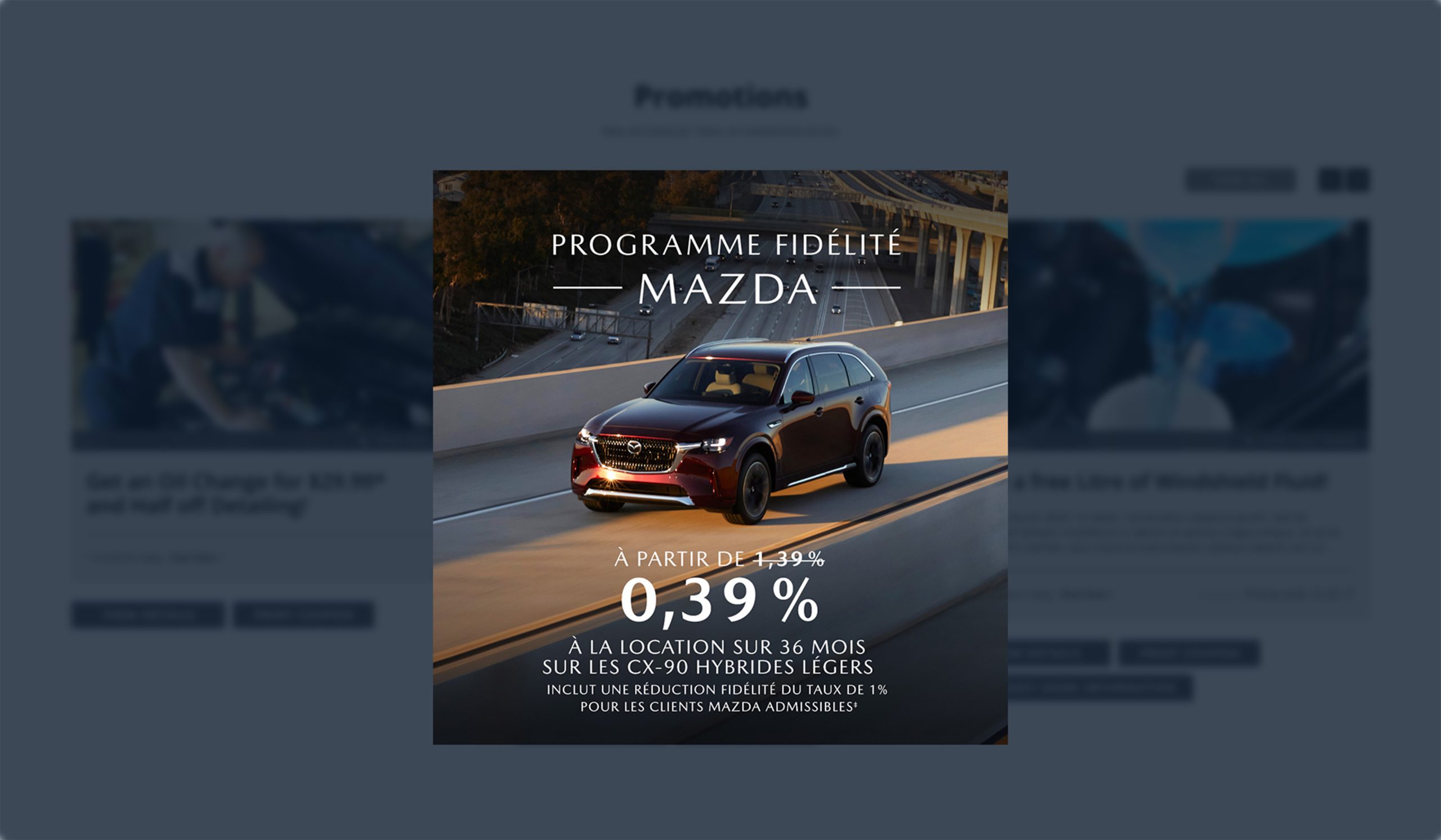 Exemple de promotion Mazda