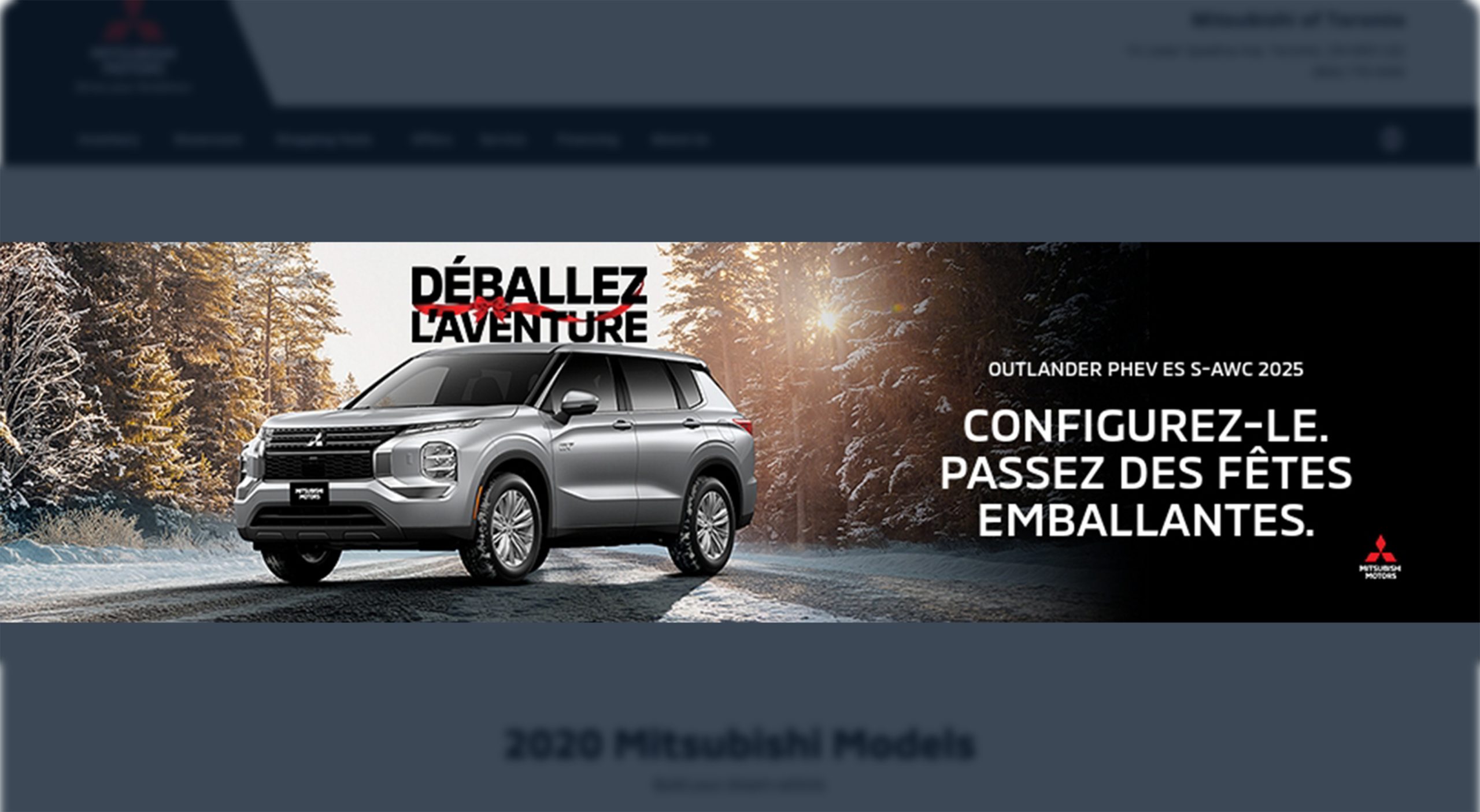 Exemple de promotion Mitsubishi