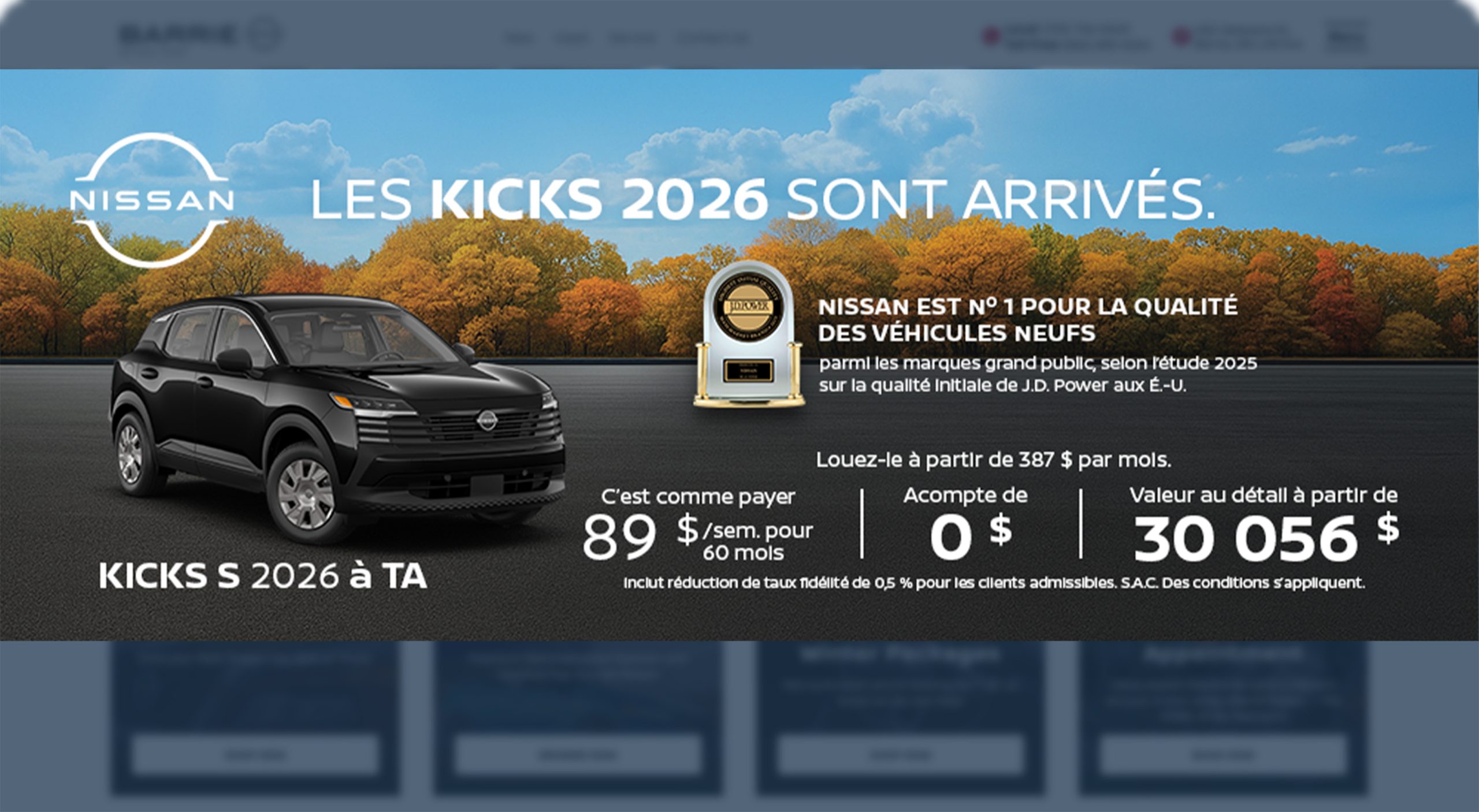 Exemple de promotion Nissan
