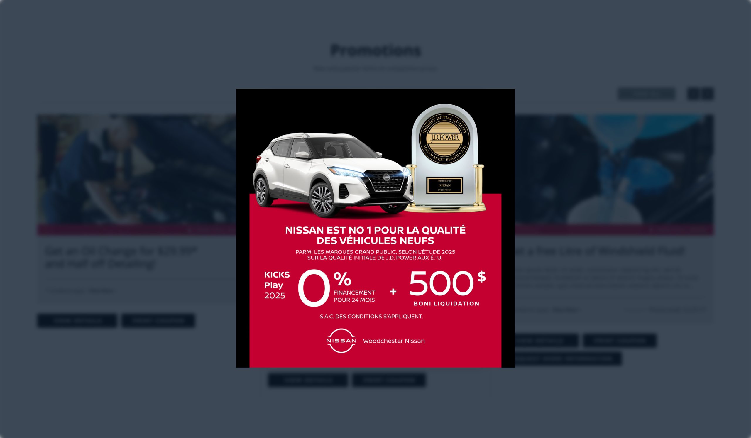 Exemple de promotion Nissan